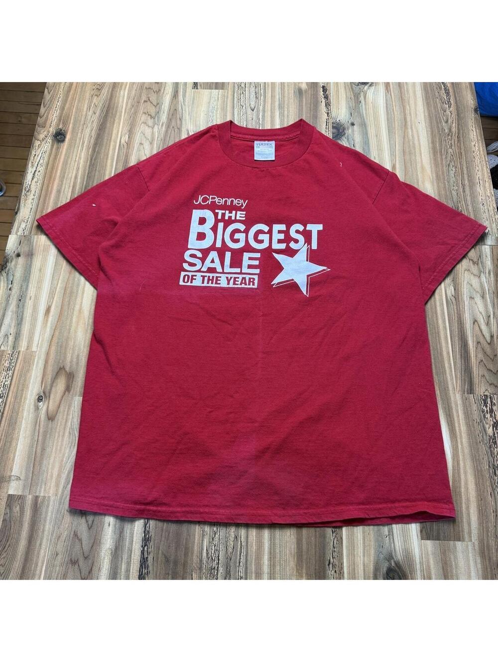 Red vintage JCPenney "The Biggest Sale of the Year" t-shirt